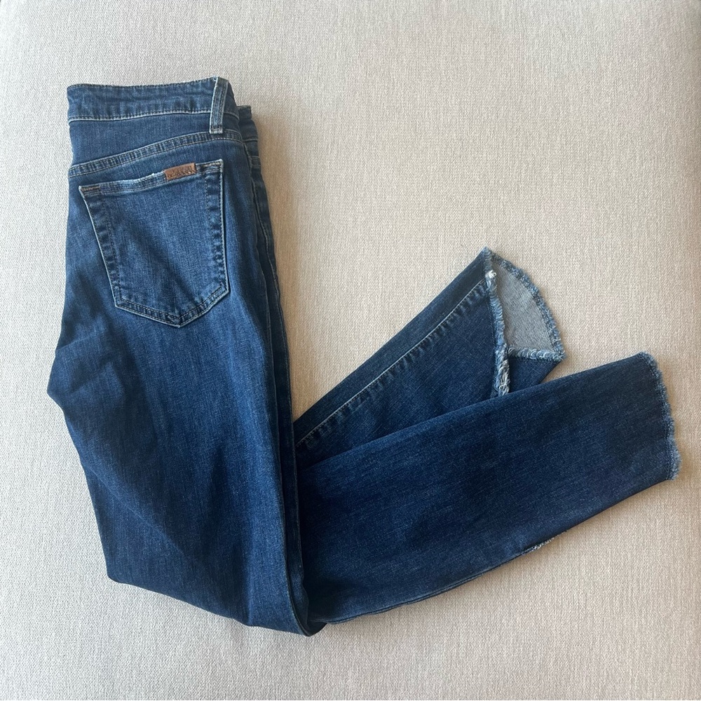 Joe’s Jeans The Icon Mid Rise Frayed Tulip Hem Skinny Jeans